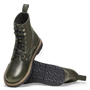 BIRKENSTOCK BRYSON WOMEN'S COMBAT BOOTS THYME LEATHER GREEN